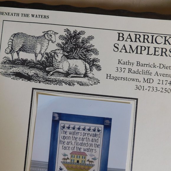 Beneath The Waters Noah cross stitch Barrick Samplers lobster seahorse turtle - Picture 3 of 10